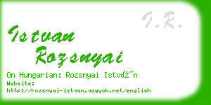 istvan rozsnyai business card